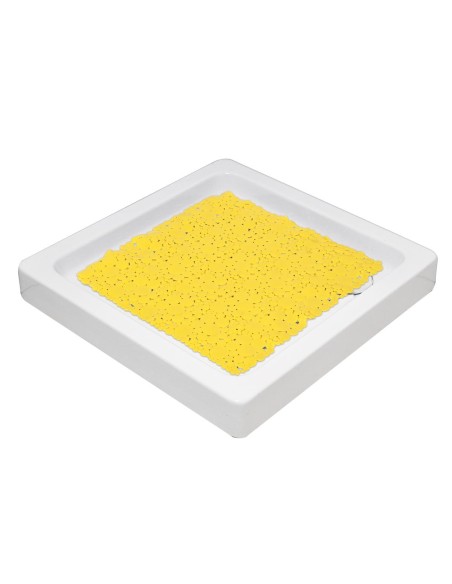 fond de douche pvc 50x50 cm bulles - jaune