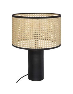 173233-lampe cannage "arty" noir h.47
