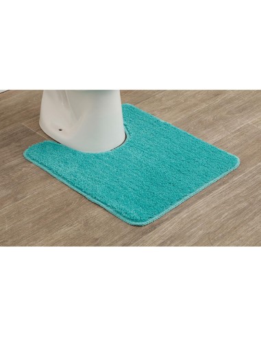 7747148 - tapis contour wc microfibre 45x50 cm dessous latex - vert caraibes