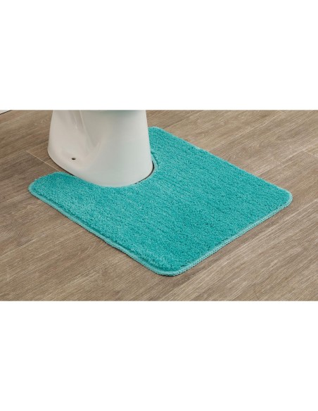 7747148 - tapis contour wc microfibre 45x50 cm dessous latex - vert caraibes
