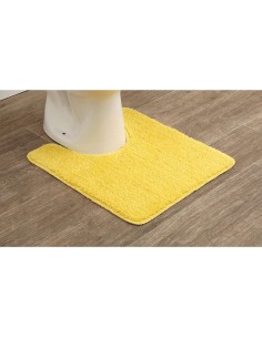 7747196 - tapis contour wc microfibre 45x50 cm dessous latex - jaune