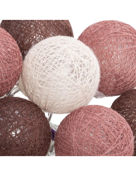 116415w-guirlande led pile 10 boules "land" d.6