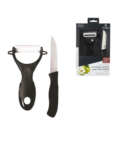 kd3118 - couteau ceramique 7.5cm avec eplucheur m24