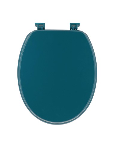 4101115 - abattant wc mdf 18 pouces attaches plastiques - bleu tahitien