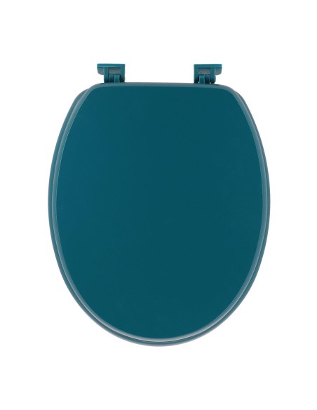 4101115 - abattant wc mdf 18 pouces attaches plastiques - bleu tahitien