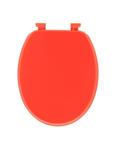 abattant wc mdf 18 pouces attaches plastiques - orange