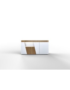1etncnpb(2con83) - commode 3p etna blanc avec leds