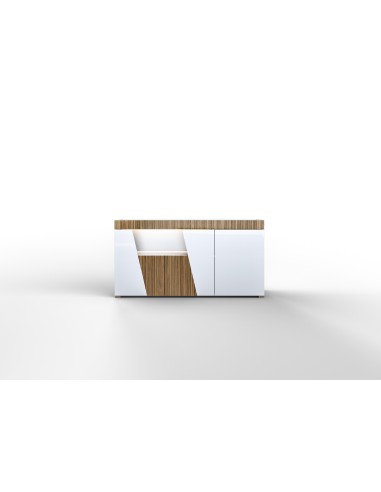 1etncnpb(2con83) - commode 3p etna blanc avec leds