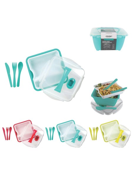 ka1444-lunch box a compartiments x3 et couverts x3 m18