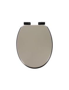 abattant wc mdf 18 pouces assise noire attaches abs frein de chute noires - kaki