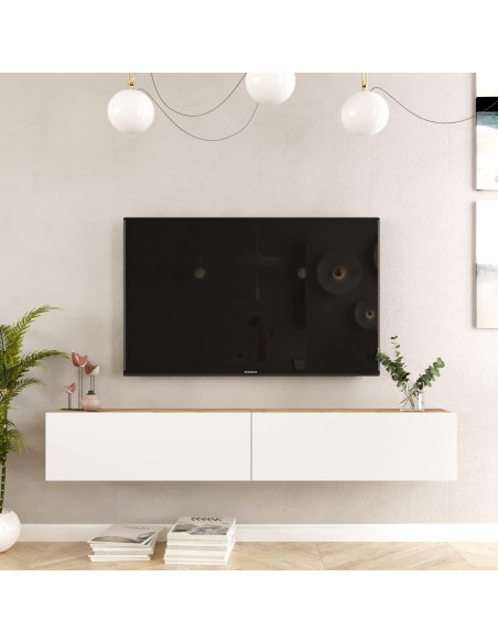 fr8-a - meuble tv anais pin 180*31,6*29,6 cm