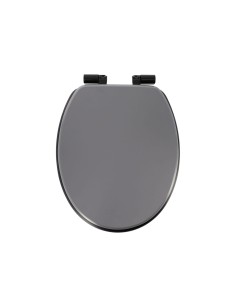 aa4112180 - abattant wc mdf 18 pouces assise noire attaches abs frein de chute n