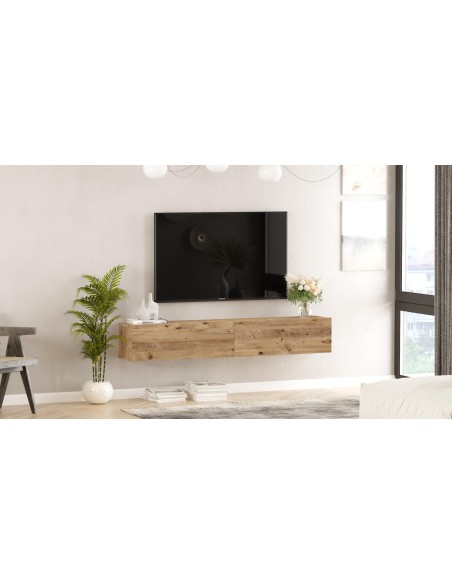 fr10-a - meuble tv anais pin 140*31,6*29,6 cm