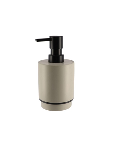 aa62140143 - distributeur a savon polyresine rond 290 ml - kaki/noir