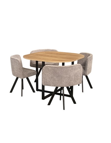 ensemble graph 1 gris 188 ref34 wooden plateau transparent