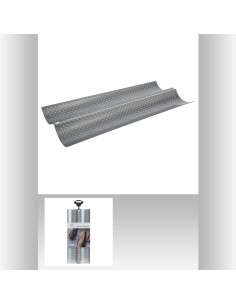 747062a - moule baguette x2 L. 38,5 x P. 16 x H. 2,4 cm