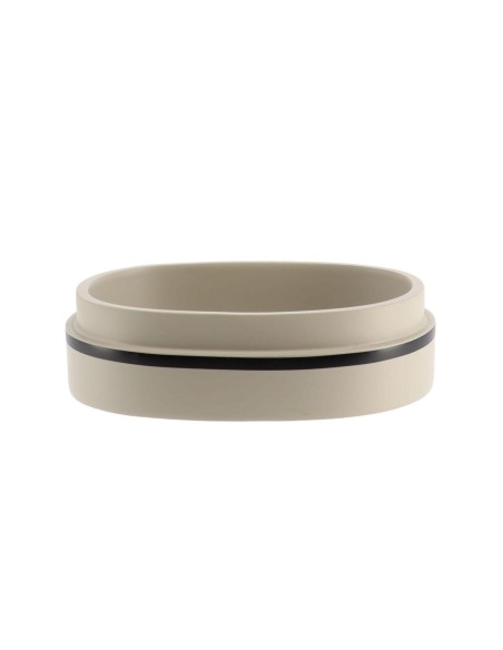 aa64140180 - porte savon polyresine oval - gris /noir