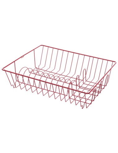 135058a _ egouttoir metal rouge rc L. 40 x P. 34 x H. 12 cm