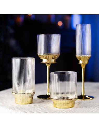 2511 - verre bas pied gold - 360ml