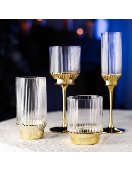 2511 - verre bas pied gold - 360ml