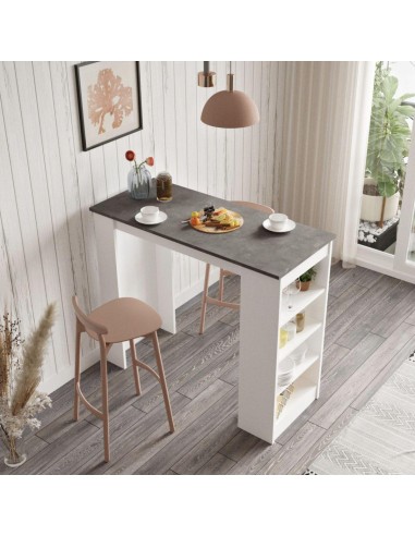 st1-la - table de bar crea larex/ pin 120*51,6*102 cm