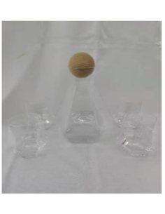 carafe 3 - set diamant 6 verres + 1 carafe biseauté - 1282 / 360 ml