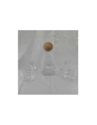 carafe 3 - set diamant 6 verres + 1 carafe biseauté - 1282 / 360 ml