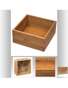 146648 - orga bambou 15x15cm ts L. 15 x P. 15 x H. 7 cm