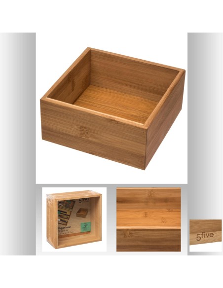 146648 - orga bambou 15x15cm ts L. 15 x P. 15 x H. 7 cm