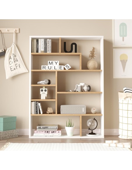 cf1-sw - bibliothéque rosa 90*22*123 cm