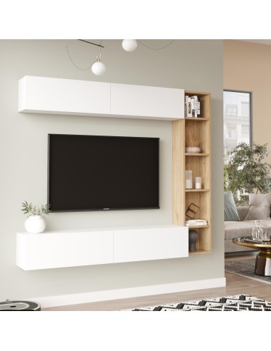 cn1-sw - composition murale chloe pin blanc