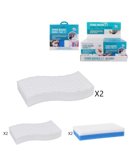 eponge magique double face ou gauffree x2 m48