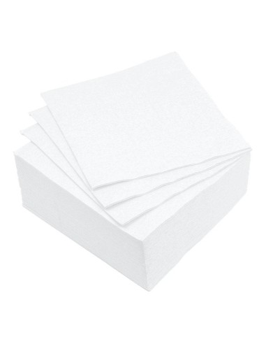6sej758bc - set de 40 serviettes microgaufrees vitamine 2 plis 38*38cm blanc