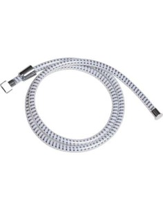 3107100 - flexible de douche pvc 200 cm - blanc/argent