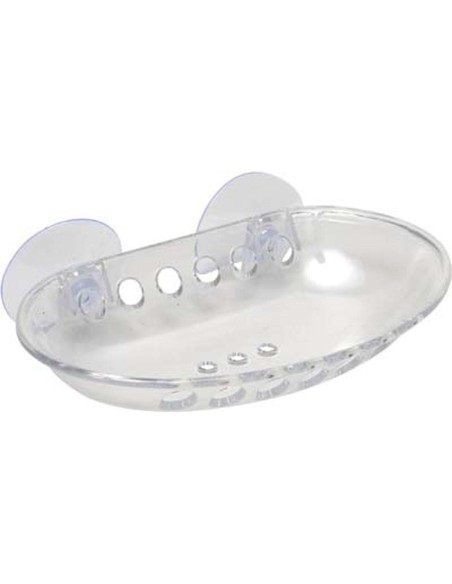 9200101 - porte savon ps sur ventouses - transparent