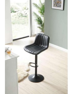 tabouret de bar gambele noir pu 02