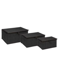 161046b - boite rect s bambou noir