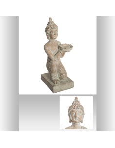 bouddha blanchi resine h43