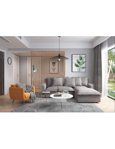 canape convertible axel 135x81x83cm  - beige clair