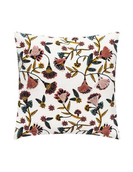 164008f-housse cous gypsy pompon 40x40