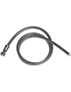 3108103 - flexible de douche pvc 200 cm - noir/argent