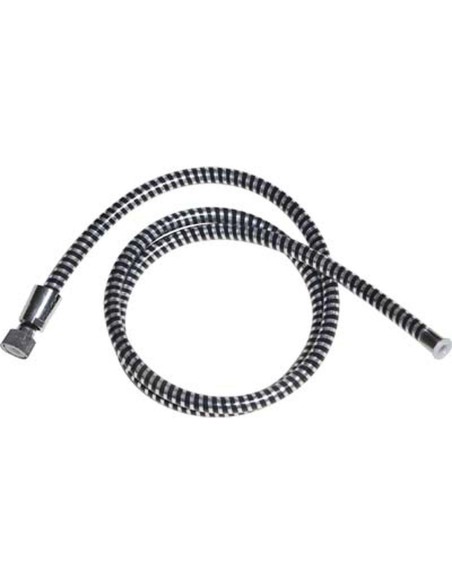 3108103 - flexible de douche pvc 200 cm - noir/argent