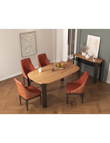 chaise grant - orange - 54x46x78cm