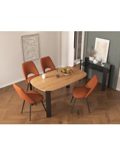 chaise rosalina / terracota - 63x53x81cm