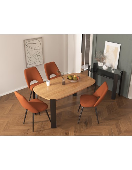 chaise rosalina / terracota - 63x53x81cm