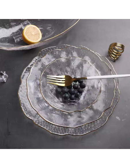 602108 -  assiette bord doré  -