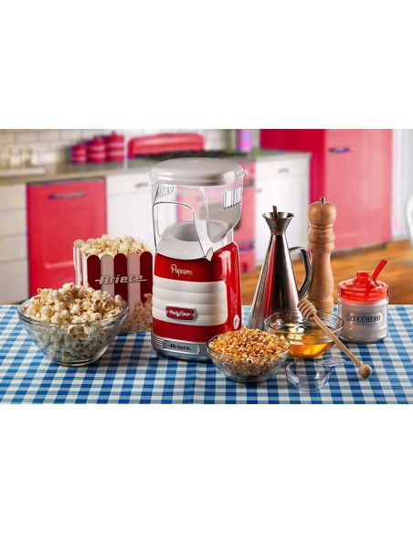 appareil a popcorn party time rouge