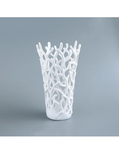 h2000-51 vase rouge/blanc 19*19*34.5 cm