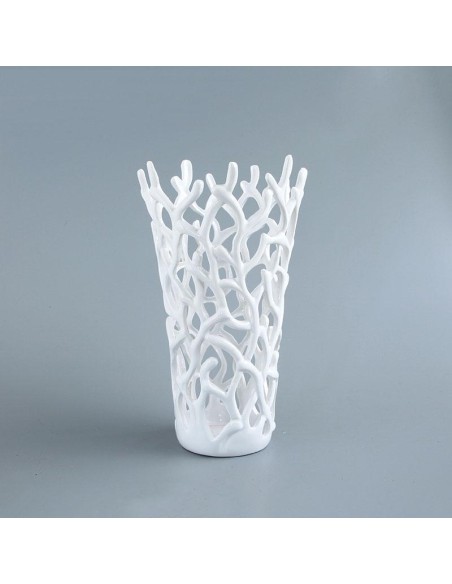 h2000-51 vase rouge/blanc 19*19*34.5 cm