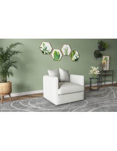 rory 18 -fauteuil  valverde - beige  - 85x85x82cm